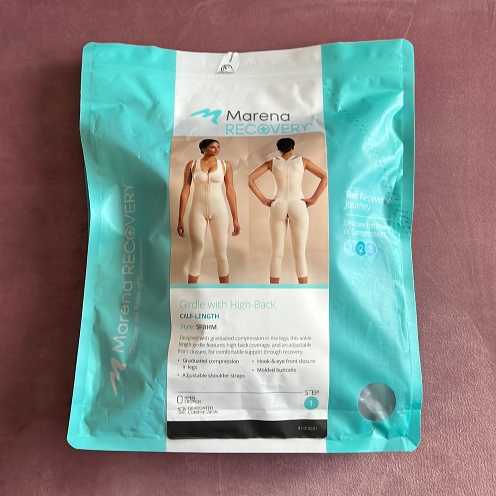 Marena Recovery GIRDLE WITH HIGH-BACK - NO CLOSURES - CALF LENGTH - NO. SFBHM2